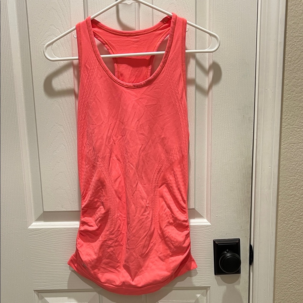 Athleta Coral Pink Racerback Tank Top